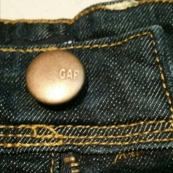 Gap Dark Wash Denim Blue Jean Mini Skirt Women's Size 4 Cut-Off Frayed Sandblast - Picture 3 of 6